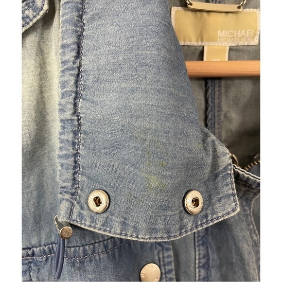 Michael Michael Kors Anorak Women’s Denim Utility Jacket 100% Cotton Size: XS - Picture 10 of 16